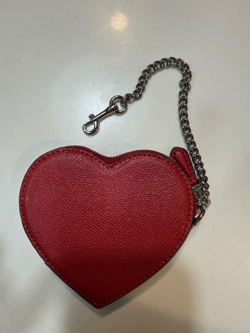 New without tags Coach leather sequin heart keycard/change purse - Picture 4 of 9